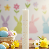 Χειροποίητη αρωματική λαμπάδα από φυτικό κερί “Καρδιά”