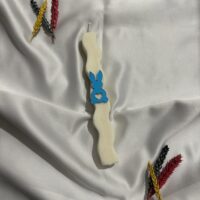 Χειροποίητη αρωματική λαμπάδα από φυτικό κερί “Λαγουδάκι”