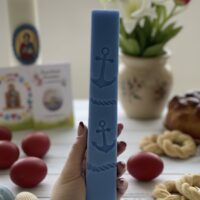 Χειροποίητη αρωματική λαμπάδα από φυτικό κερί “Άγκυρα”