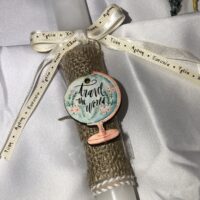 Χειροποίητη αρωματική λαμπάδα «Travel the world»