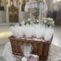 Μπομπονιέρα βάπτισης | Κερί Τριαντάφυλλο